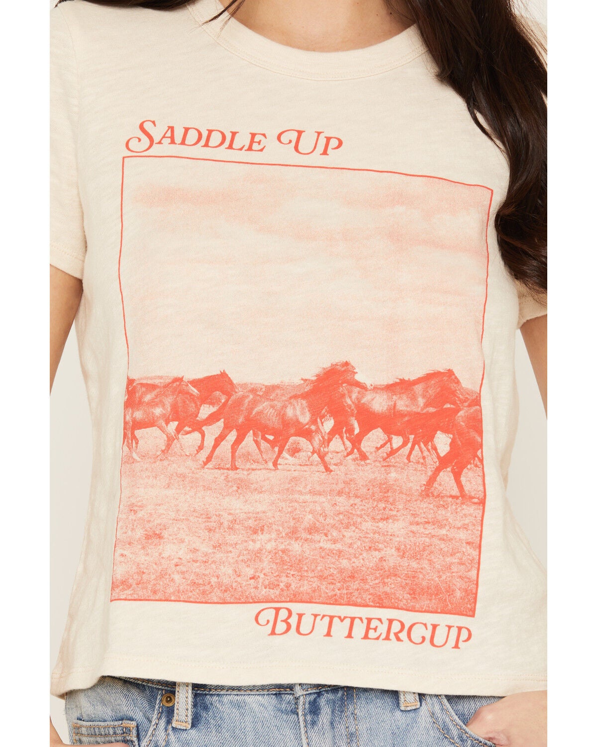 Image #3 - White Crow Women's Saddle Up Buttercup Short Sleeve Graphic Tee, Tan, hi-res