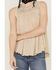 Image #2 - Wild Moss Women's Crochet Studded Yoke Flowy Tank Top, Cream, hi-res
