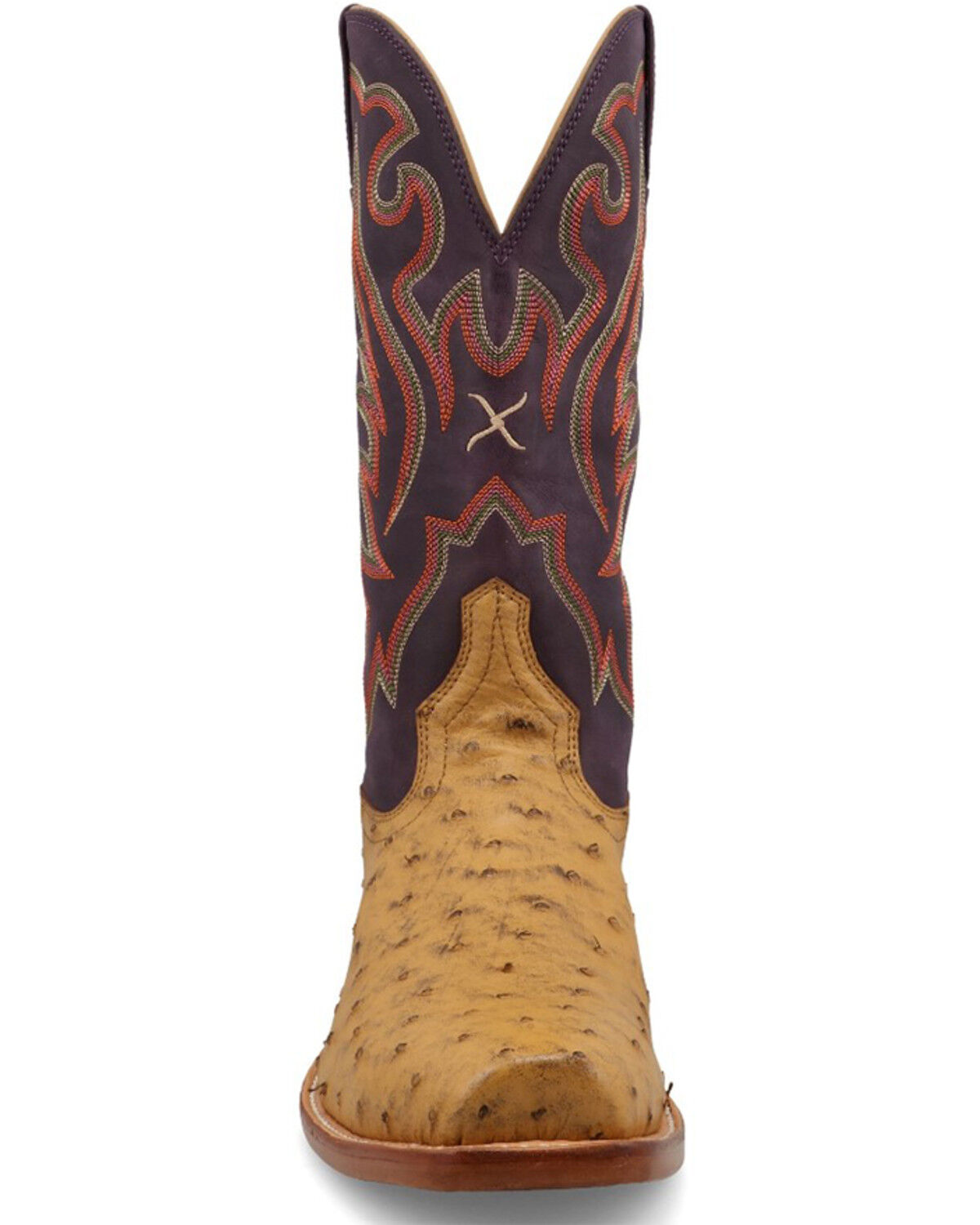 Image #4 - Twisted X Men's 13" Reserve Exotic Full-Quill Ostrich Western Boots - Square Toe, Honey, hi-res