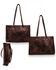 Image #3 - Ranch Junkie Women's Large Denali Leather Tote Bag, Brown, hi-res