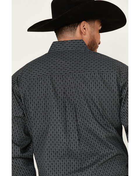 Image #5 - Cinch Men's Geo Print Button Long Sleeve Button Down Western Shirt , Black, hi-res