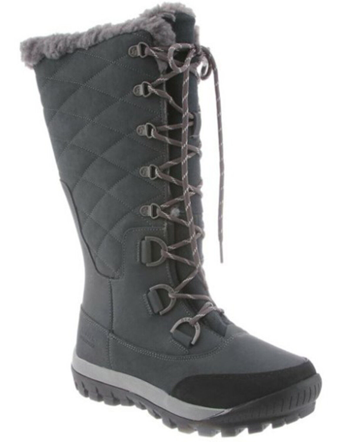 Image #1 - Bearpaw Women's Isabella 12" Waterproof Lace-Up Boots - Round Toe, Black, hi-res