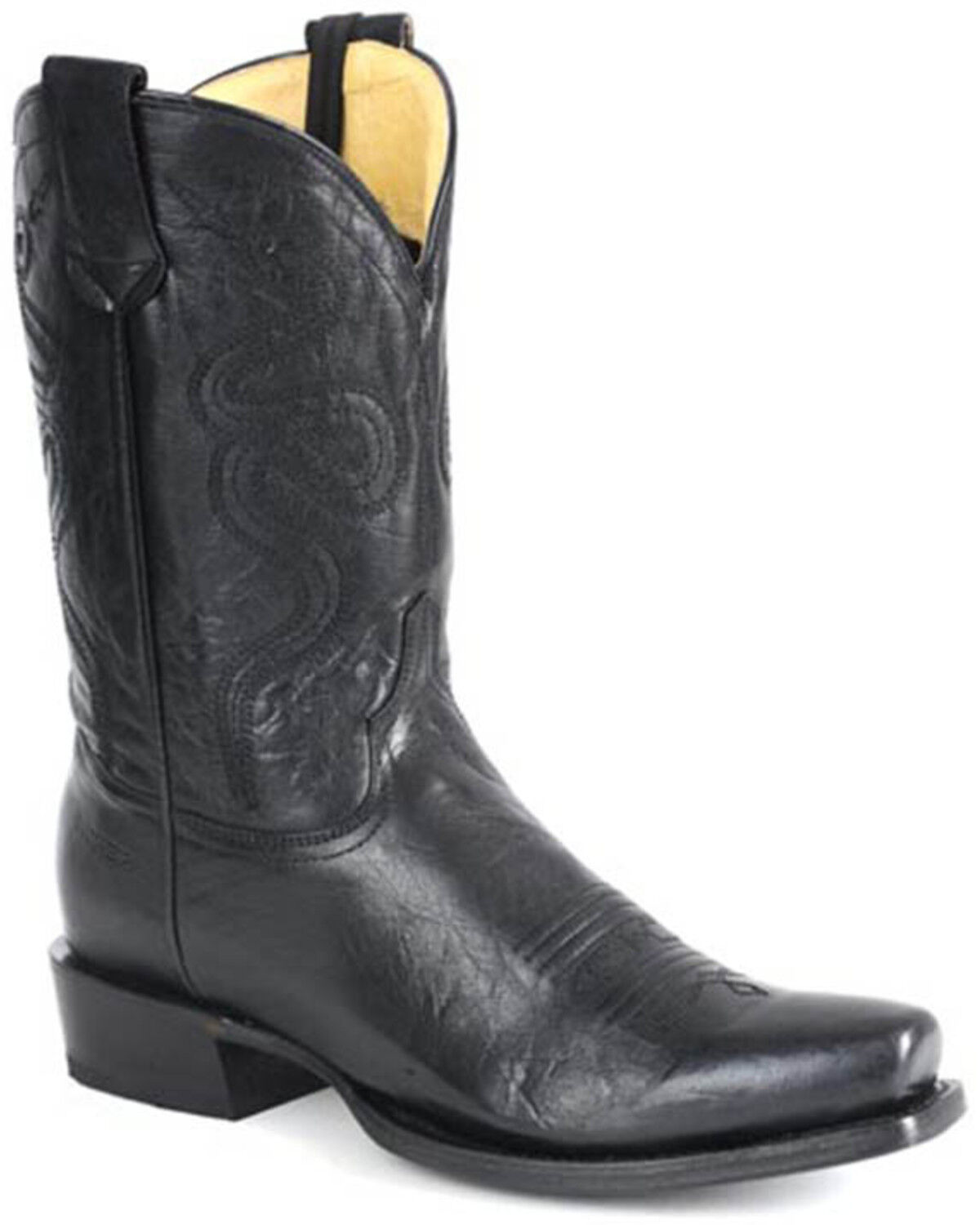 Image #1 - Roper Men's Sharpshooter Western Boots - Square Toe, Black, hi-res