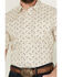 Image #4 - Gibson Men's Vintage Vibe Geo Print Short Sleeve Button-Down Western Shirt , Ivory, hi-res