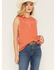 Image #1 - Shyanne Women's Bootstitch Sleeveless Embroidered Tank Top, Coral, hi-res