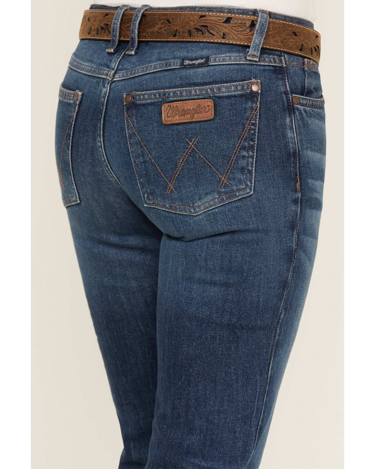 Image #4 - Wrangler Retro Women's Mae Dark Wash Mid Rise Bootcut Stretch Denim Jeans, Dark Wash, hi-res