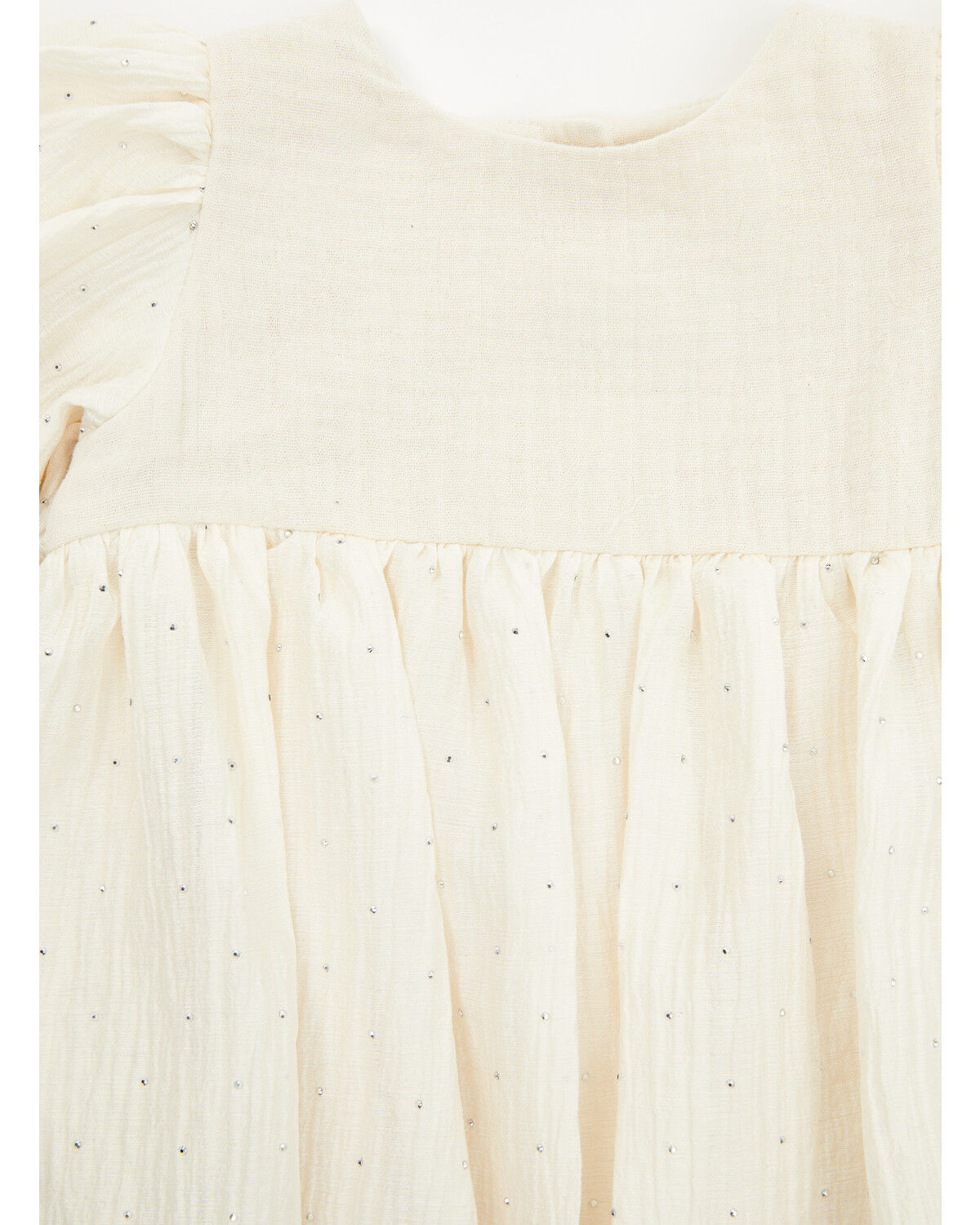 Image #2 - Yura Infants Girls' Embellished Long Sleeve Onesie, White, hi-res