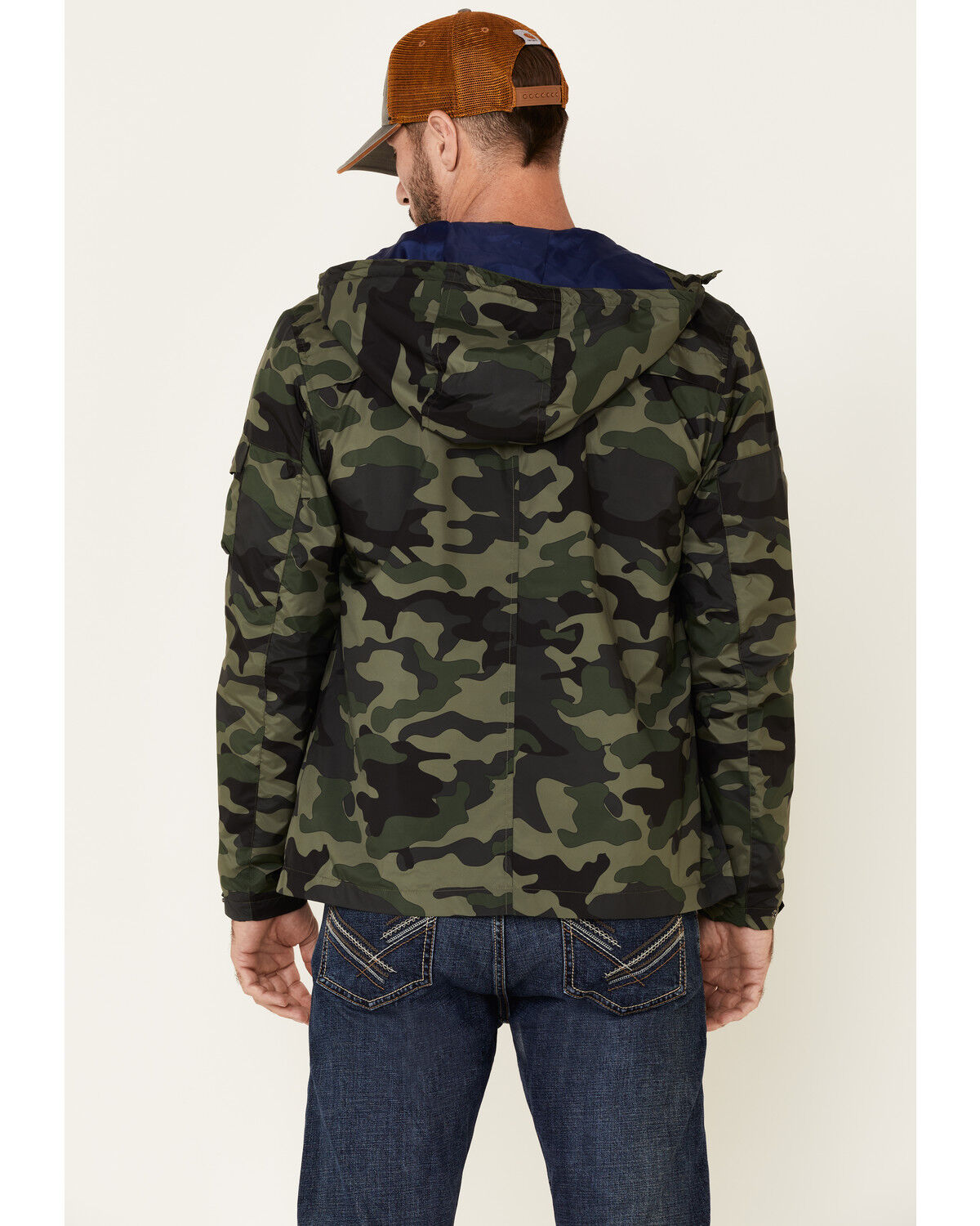 Image #4 - Flag & Anthem Men's Byron Camo Print Hooded Windbreaker Jacket, Green, hi-res