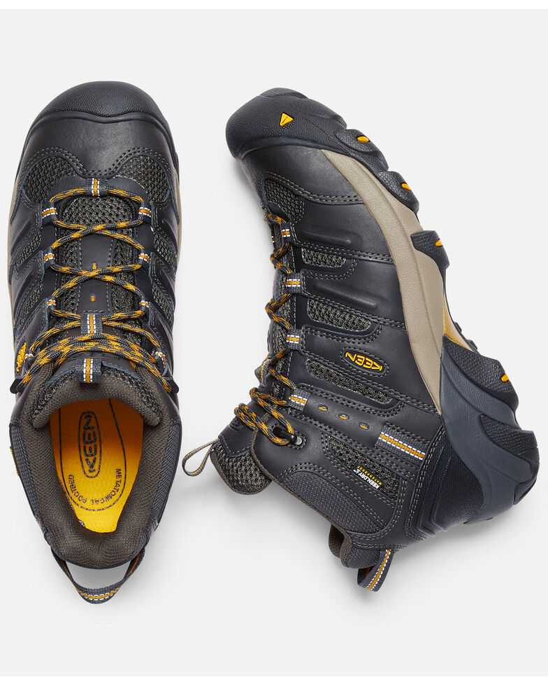 Keen Men's Lansing Waterproof Work Boots - Steel Toe, Black, hi-res
