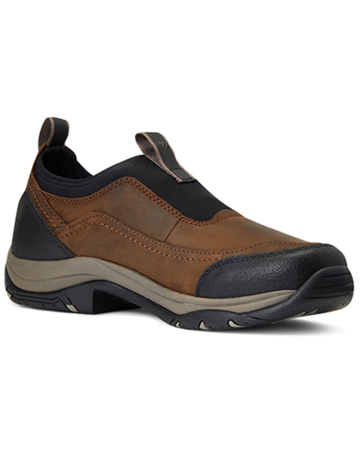 Ariat Men's Terrain Ease Waterproof Distressed Endurance Shoes, Brown, hi-res
