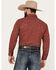 Image #4 - Ely Walker Men's Paisley Print Long Sleeve Pearl Snap Western Shirt , Red, hi-res