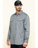 Image #3 - Hawx Men's FR Long Sleeve Woven Work Shirt, Silver, hi-res