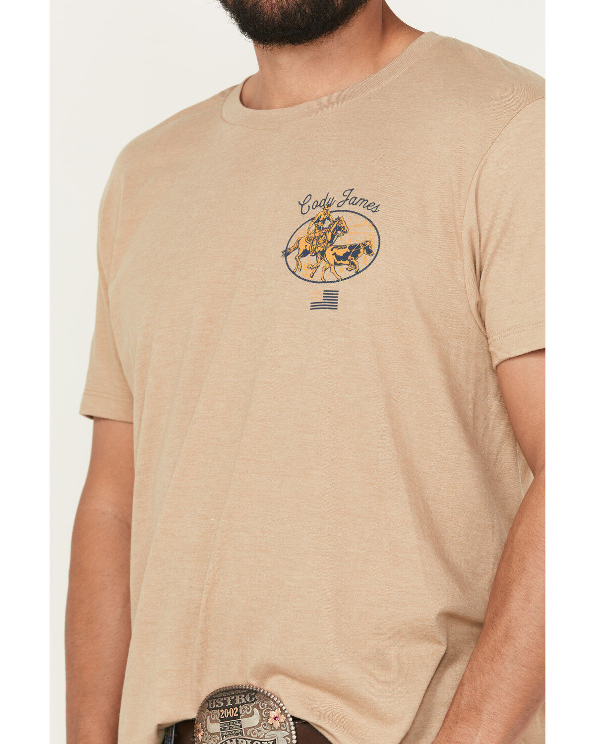 Image #4 - Cody James Men's Lasso Short Sleeve Graphic T-Shirt, Sand, hi-res