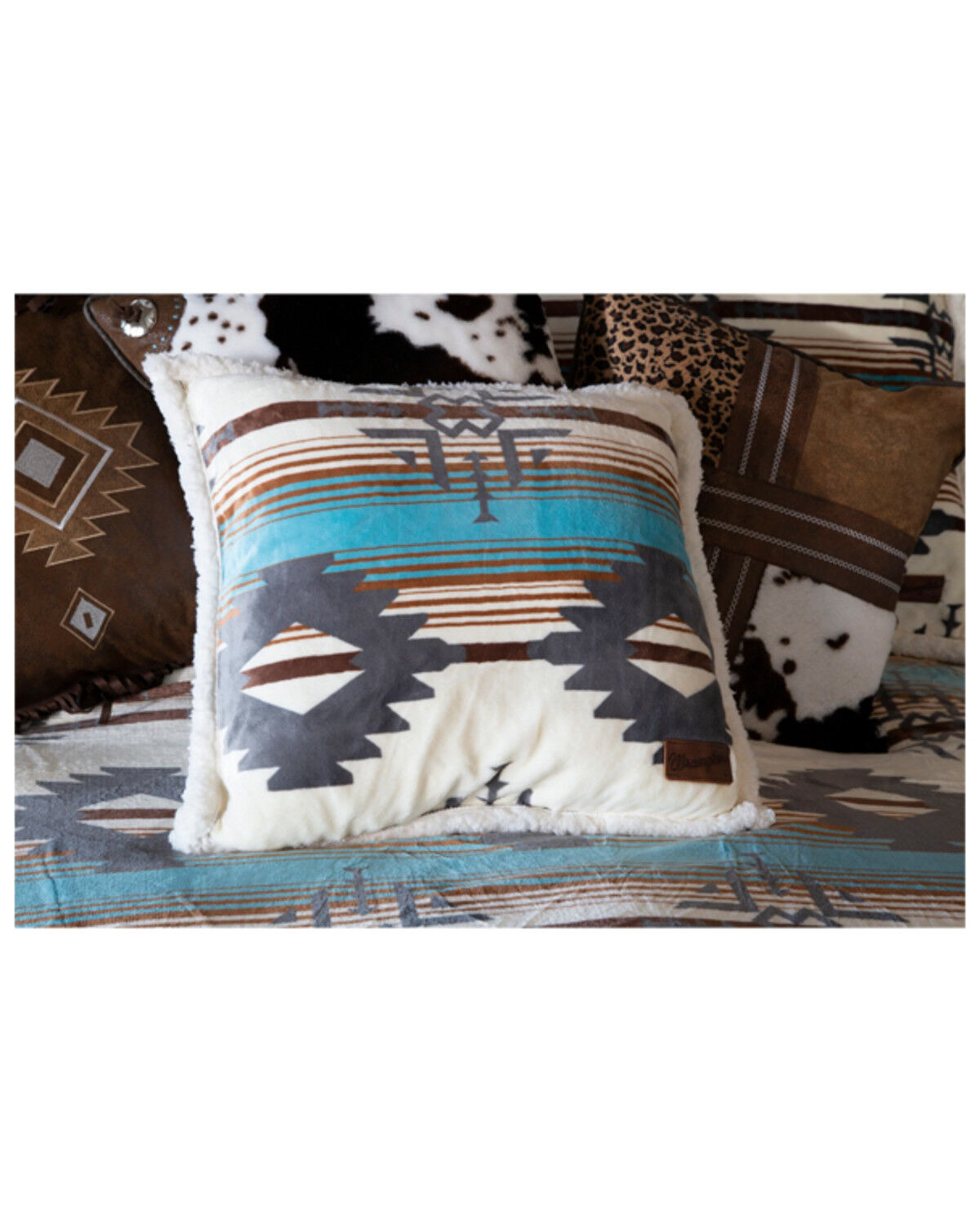 Image #3 - Carstens Home Wrangler Lone Mountain Plush Set - King Size, Blue, hi-res