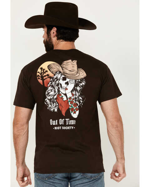 Image #4 - Riot Society Men's Sunset Out Of Time Short Sleeve Graphic T-Shirt, Brown, hi-res