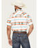 Image #4 - Rock & Roll Denim Men's Southwestern Print Short Sleeve Snap Stretch Western Shirt, White, hi-res