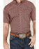 Image #3 - Panhandle Select Men's Floral Geo Short Sleeve Button Down Western Shirt, Peach, hi-res