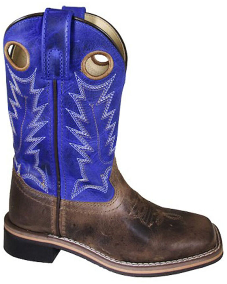 Smoky Mountain Boys' Dusty Western Boots - Square Toe, Brown, hi-res
