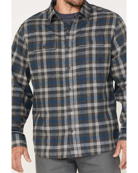 Image #3 - Brothers and Sons Men's Everyday Plaid Print Button Down Western Flannel Shirt , Blue, hi-res