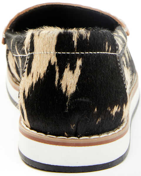 Image #5 - Myra Women's Nitroon Western Hand-Tooled Sneakers - Moc Toe, Black/white, hi-res