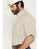 Image #2 - George Strait by Wrangler Men's Striped Short Sleeve Button-Down Stretch Western Shirt, Tan, hi-res