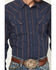 Image #3 - Moonshine Spirit Men's Riff Stripe Print Long Sleeve Snap Western Shirt, Navy, hi-res