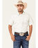 Cody James Men's Liberty Hill Floral Print Short Sleeve Snap Western Shirt , Cream, hi-res