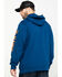 Image #2 - Hawx Men's Logo Sleeve Performance Fleece Hooded Work Sweatshirt , Blue, hi-res