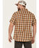 Image #4 - Brothers and Sons Men's Plaid Short Sleeve Button-Down Western Shirt , Beige/khaki, hi-res