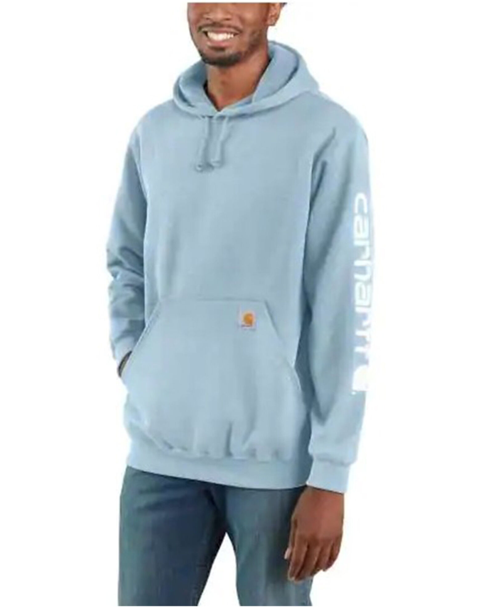 Carhartt Men's Loose Fit Midweight Logo Sleeve Graphic Hooded ...