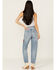 Image #3 - Ariat Women's Dominca Medium Wash Rodeo Quincy High Rise Tomboy Relaxed Straight Jeans, Medium Wash, hi-res