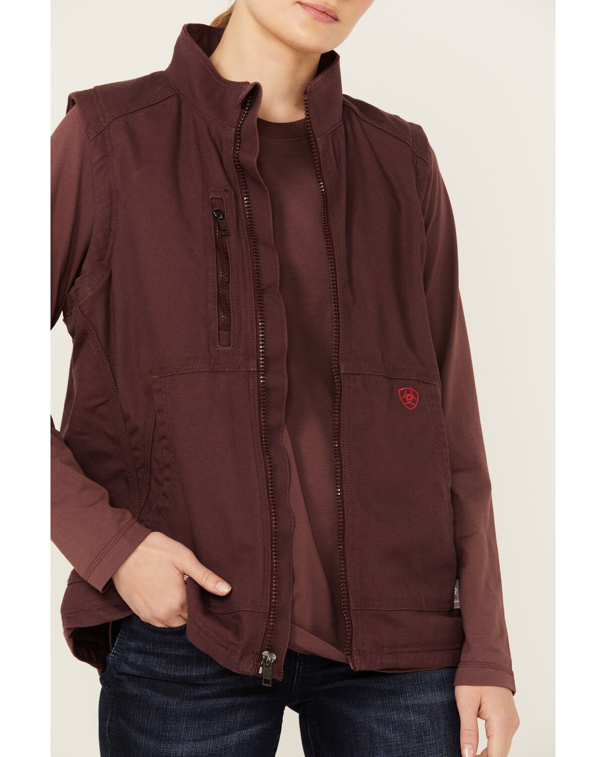 Image #3 - Ariat Women's FR DuraLight Stretch Canvas Vest, Purple, hi-res
