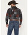 Image #4 - Cowboy Hardware Men's Southwestern Bandana Print Long Sleeve Snap Stretch Western Shirt, Black, hi-res