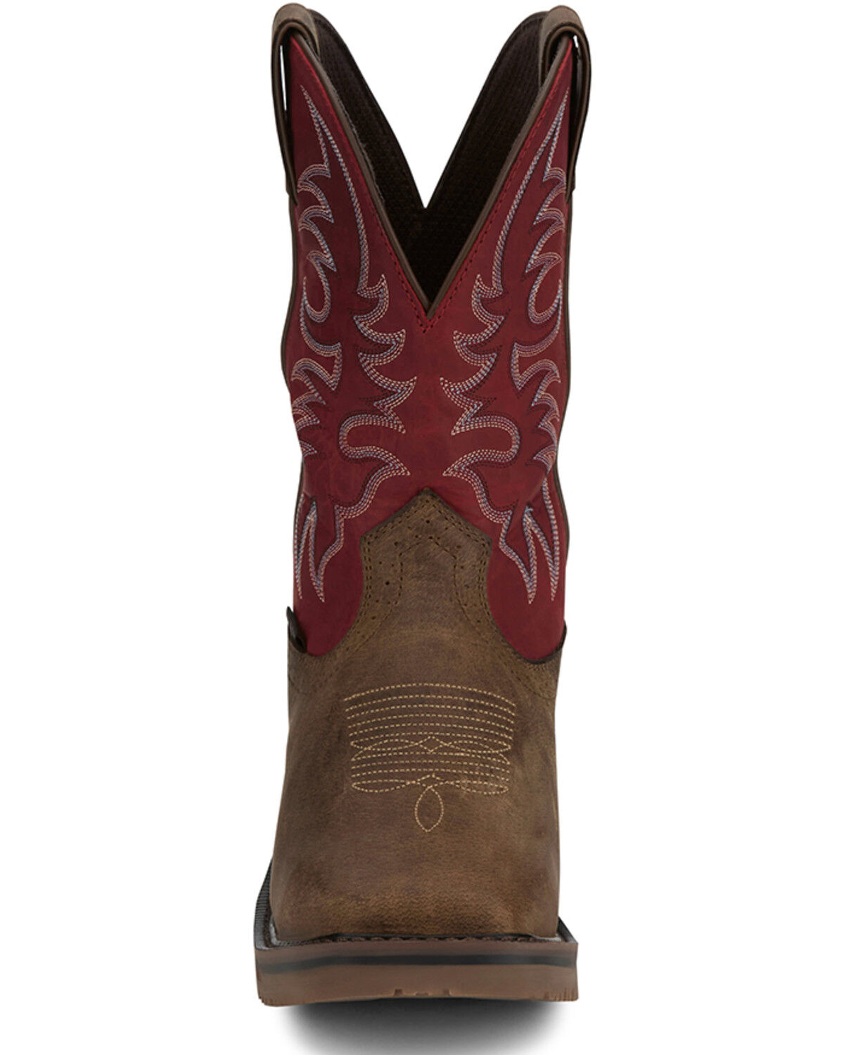Image #4 - Justin Men's Broncy Waterproof Western Work Boots - Composite Toe, Brown, hi-res