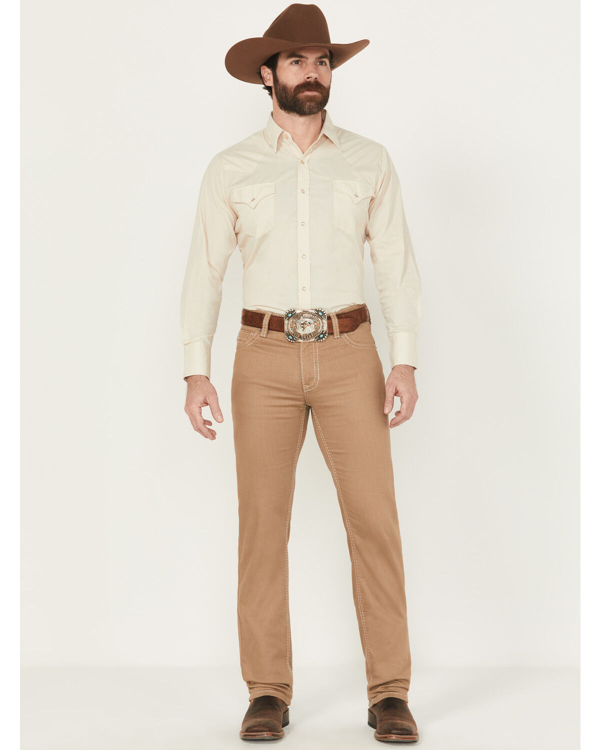 Image #1 - Rock & Roll Denim Men's Revolver Slim Straight Reflex Khaki Jeans, Khaki, hi-res