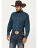 Image #1 - Ariat Men's Greyson Plaid Print Long Sleeve Button-Down Shirt, Blue, hi-res