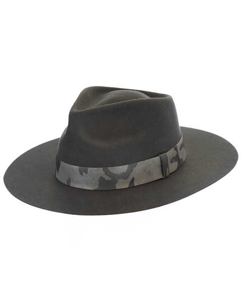 Black Creek Men's Crushable Felt Western Fashion Hat , Grey, hi-res