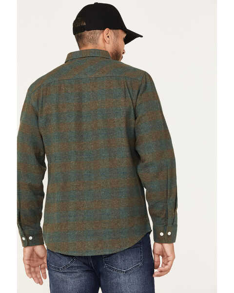 Brixton Men's Bowery Plaid Print Long Sleeve Button Down Flannel Shirt, Forest Green, hi-res