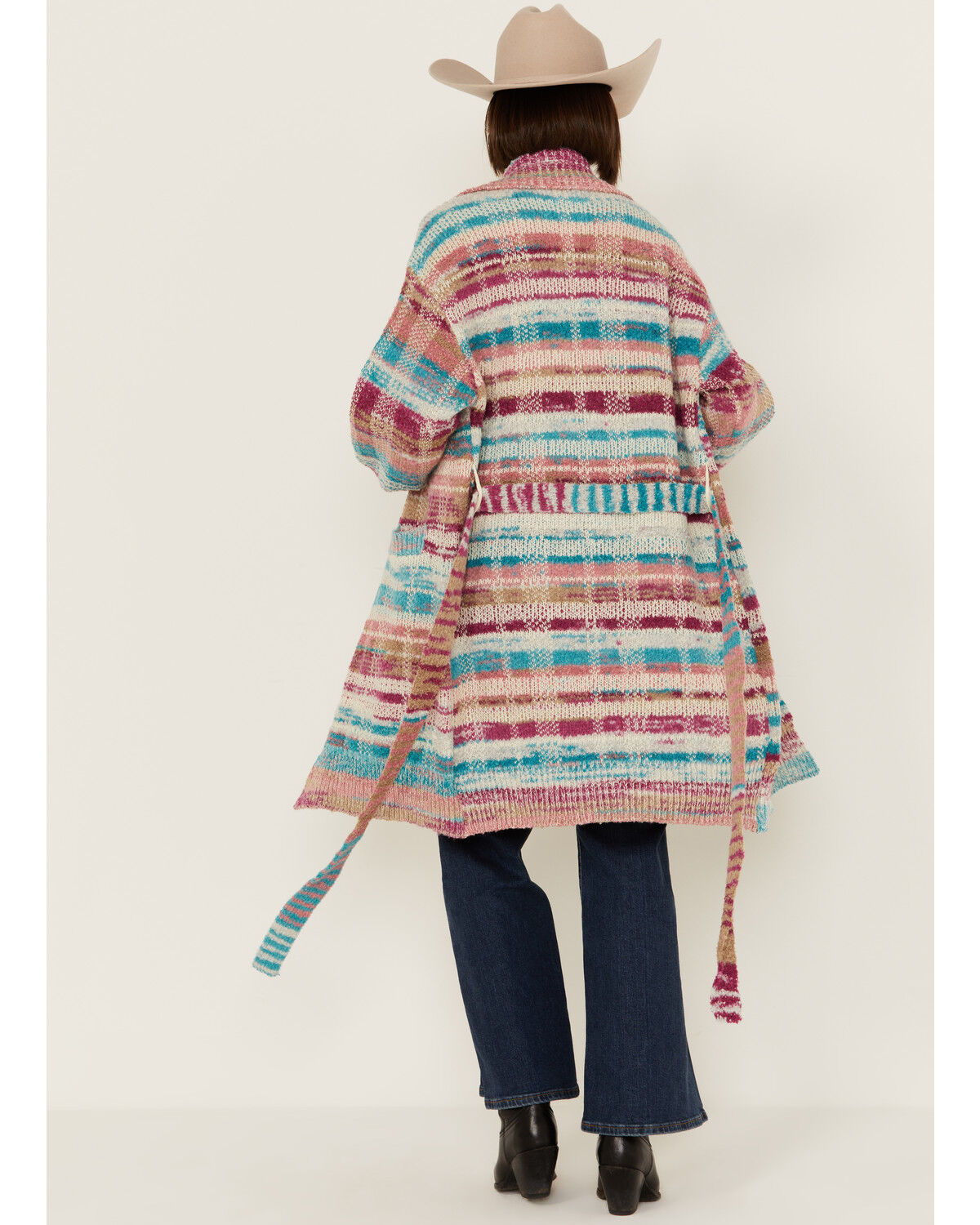 Image #4 - Room 34 Women's Color Block Cardigan, Periwinkle, hi-res