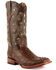 Image #1 - Ferrini Men's Caiman Croc Print Western Boots - Broad Square Toe, Rust, hi-res