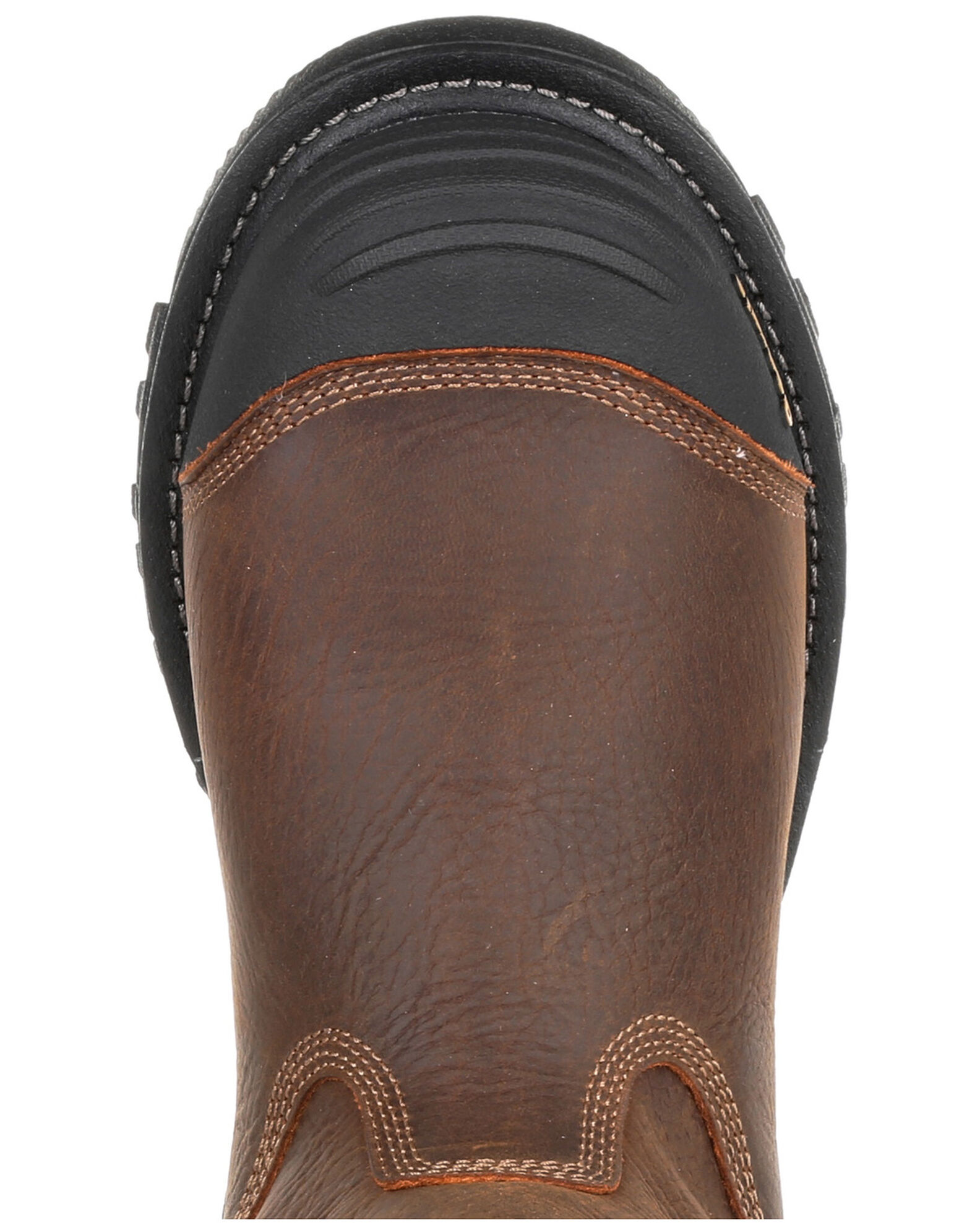 Image #6 - Georgia Boot Men's Rumbler Waterproof Western Work Boots - Composite Toe, Black/brown, hi-res