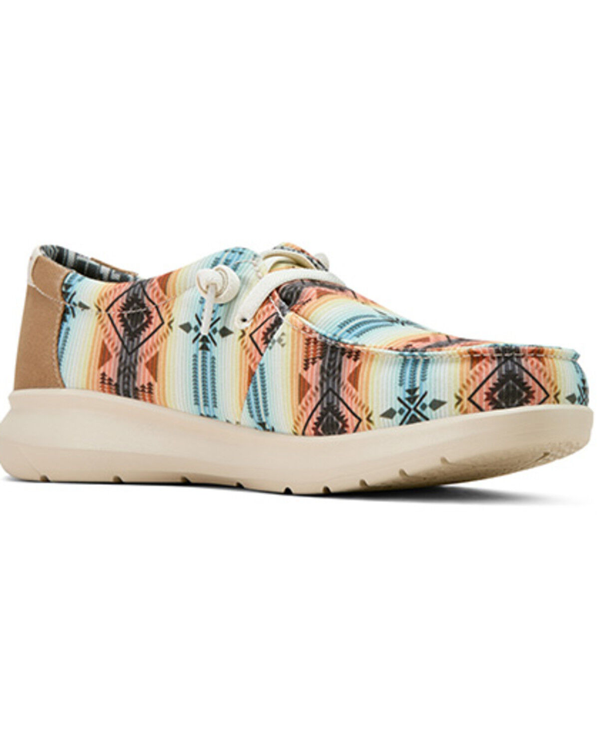 Image #1 - Ariat Men's Hilo Southwestern Print Casual Shoes - Moc Toe, Brown, hi-res