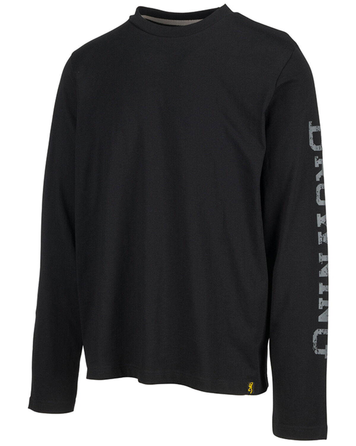 Image #1 - Browning Men's Solid Logan Logo Graphic Lightweight Long Sleeve T-Shirt, Black, hi-res