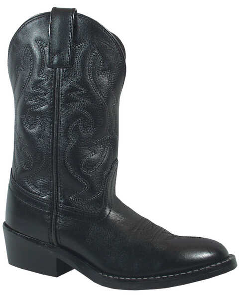 Smoky Mountain Youth Boys' Denver Western Boots - Round Toe, Black, hi-res