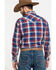 Image #2 - Rock & Roll Denim Men's Plaid Logo Long Sleeve Western Shirt, Red, hi-res