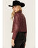 Image #2 - Idyllwind Women's Sparrow Leather Jacket , Maroon, hi-res