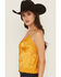 Image #2 - Shyanne Women's Lace Trim Satin Cami, Gold, hi-res