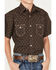 Image #3 - Rock & Roll Denim Boys' Medallion Vintage Short Sleeve Snap Western Shirt, Brown, hi-res