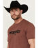 Image #2 - Wrangler Men's Basic Logo Short Sleeve Graphic Print T-Shirt, Burgundy, hi-res