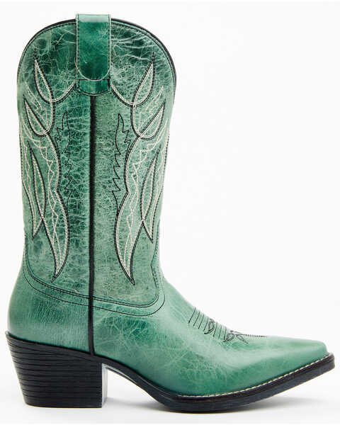 Image #2 - Laredo Women's Livia Western Boots - Snip Toe, Green, hi-res